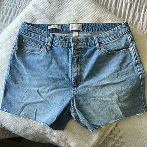 Midi Rise Jean Shorts